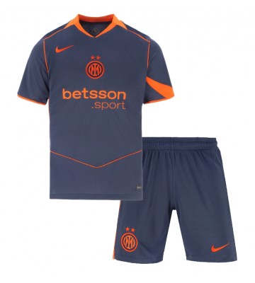 Inter Milan Federico Dimarco #32 Tredjetrøje Børn 2025-26 Kortærmet (+ Korte bukser)